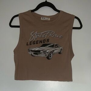 Tan Crop Top Tank